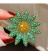 XSB170 - Green Flower Saree Brooch